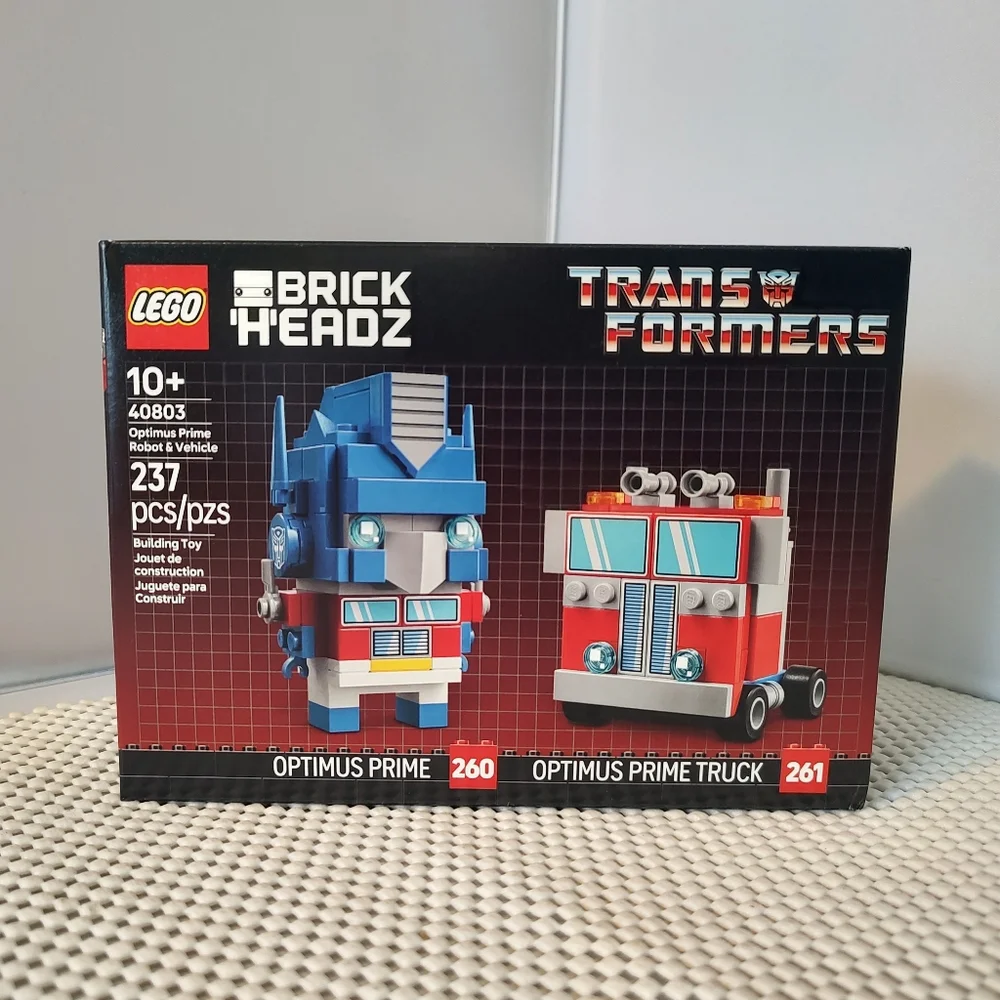Lego 40803 Optimus Prime Robot & Vehicle Transformers Brick Headz NWT Building